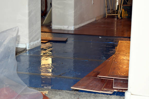 Professional Basement Flood Cleanup technician working in Cumberland, RI